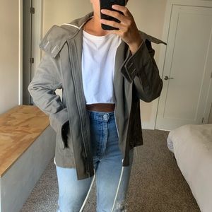 bassike Hooded Drawstring Jacket - Australian sz 1